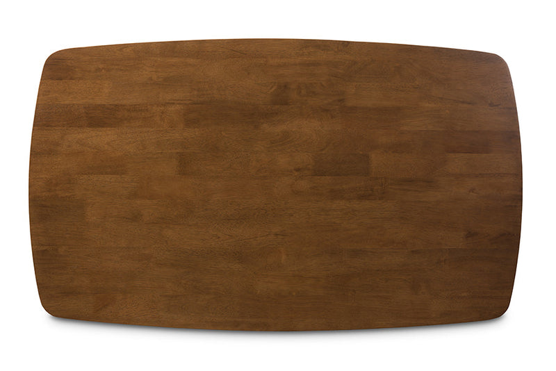 Fabrico Walnut Wood 5-Piece Dining Set Baxton