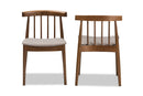 Fabrico Walnut Wood Dining Chair (Set of 2) Baxton