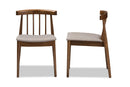 Fabrico Walnut Wood Dining Chair (Set of 2) Baxton