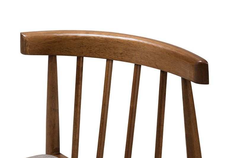 Fabrico Walnut Wood Dining Chair (Set of 2) Baxton