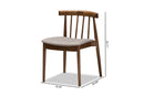 Fabrico Walnut Wood Dining Chair (Set of 2) Baxton