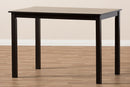 Cariel Modern Espresso Brown 43-Inch Dining Table Baxton