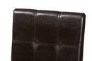 Memphis Dark Brown Faux Leather Upholstered Dining Chair (Set of 2) Baxton