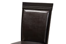 Fera Dark Brown Faux Leather Upholstered and Dark Brown 5-Piece Dining Set Baxton