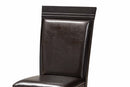 Clare Dark Brown Faux Leather Upholstered and Dark Brown 5-Piece Dining Set Baxton