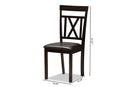 Milagra Dark Brown Faux Leather Upholstered Dining Chair (Set of 2) Baxton