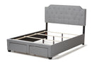 Rockford Gray Fabric Upholstered Queen Storage Bed Baxton