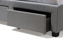 Rockford Gray Fabric Upholstered Queen Storage Bed Baxton