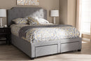 Rockford Gray Fabric Upholstered Queen Storage Bed Baxton
