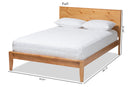 Eldora Natural Oak and Pine Queen Size Platform Bed Baxton