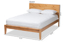 Eldora Natural Oak and Pine Queen Size Platform Bed Baxton