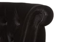 Patrice Victorian Style Black Velvet Fabric Upholstered 2-seater Loveseat Baxton