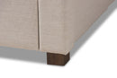 Simms Light Beige Fabric Upholstered Queen Size Storage Bed Baxton