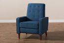 Genesis Blue Fabric Upholstered Lounge Chair Baxton