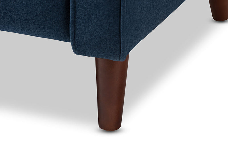 Genesis Blue Fabric Upholstered Lounge Chair Baxton