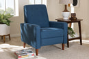 Genesis Blue Fabric Upholstered Lounge Chair Baxton