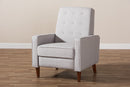 Genesis Light Gray Fabric Upholstered Lounge Chair Baxton
