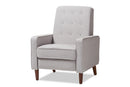Genesis Light Gray Fabric Upholstered Lounge Chair Baxton