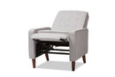 Genesis Light Gray Fabric Upholstered Lounge Chair Baxton