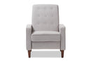 Genesis Light Gray Fabric Upholstered Lounge Chair Baxton