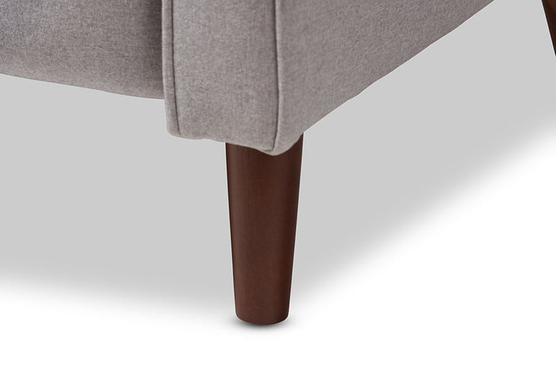 Genesis Light Gray Fabric Upholstered Lounge Chair Baxton
