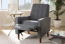 Genesis Gray Fabric Upholstered Lounge Chair Baxton