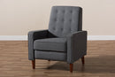 Genesis Gray Fabric Upholstered Lounge Chair Baxton