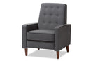 Genesis Gray Fabric Upholstered Lounge Chair Baxton