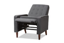 Genesis Gray Fabric Upholstered Lounge Chair Baxton