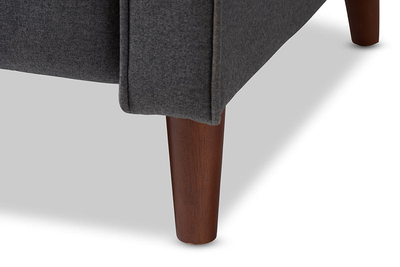 Genesis Gray Fabric Upholstered Lounge Chair Baxton