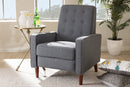 Genesis Gray Fabric Upholstered Lounge Chair Baxton