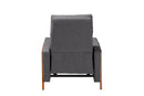 Aggie Gray Fabric and Walnut Brown Lounge Chair Baxton