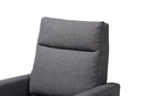 Aggie Gray Fabric and Walnut Brown Lounge Chair Baxton