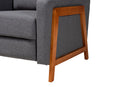Aggie Gray Fabric and Walnut Brown Lounge Chair Baxton