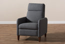 Donato Gray Fabric Upholstered Lounge Chair Baxton