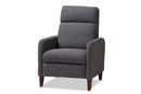 Donato Gray Fabric Upholstered Lounge Chair Baxton