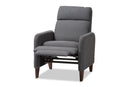 Donato Gray Fabric Upholstered Lounge Chair Baxton
