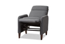 Donato Gray Fabric Upholstered Lounge Chair Baxton