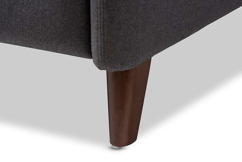 Donato Gray Fabric Upholstered Lounge Chair Baxton