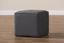 Timila Dark Gray Fabric Upholstered Ottoman Baxton