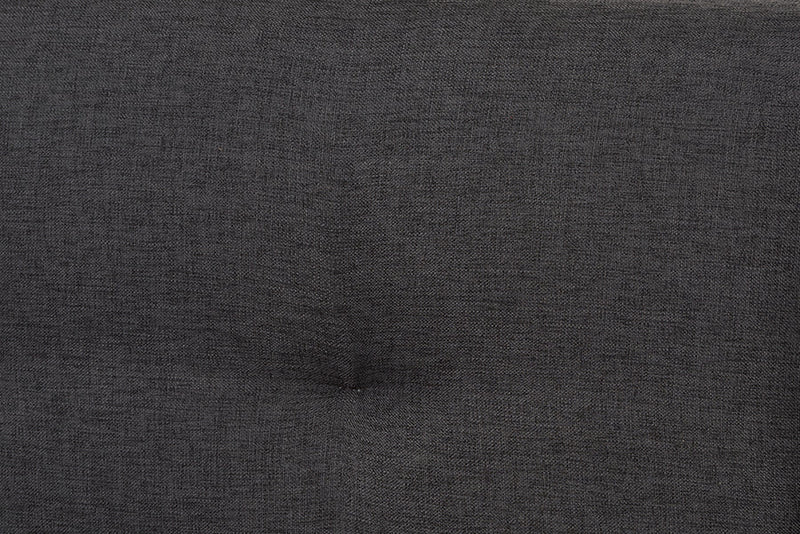 Laraine Dark Gray Fabric Upholstered Twin Size 3-Piece Bedroom Set Baxton