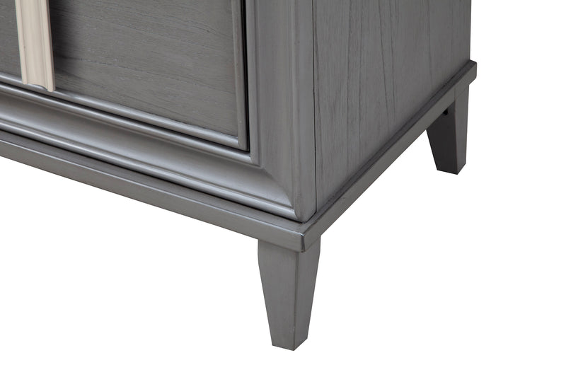 Ayala 2 Drawer Nightstand, Dark Grey