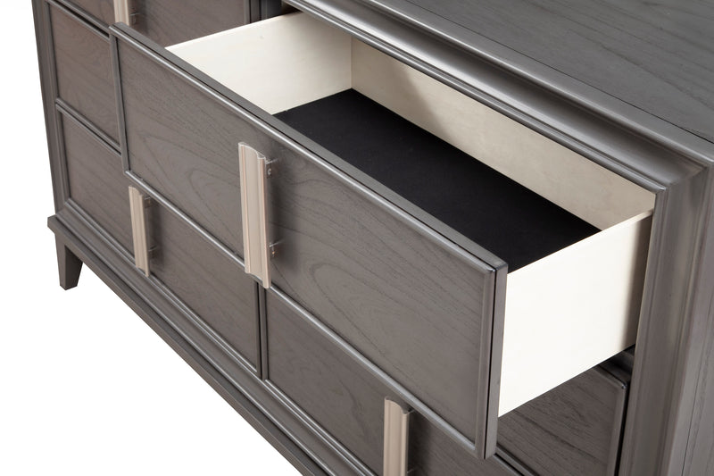 Ayala 6 Drawer Dresser, Dark Grey