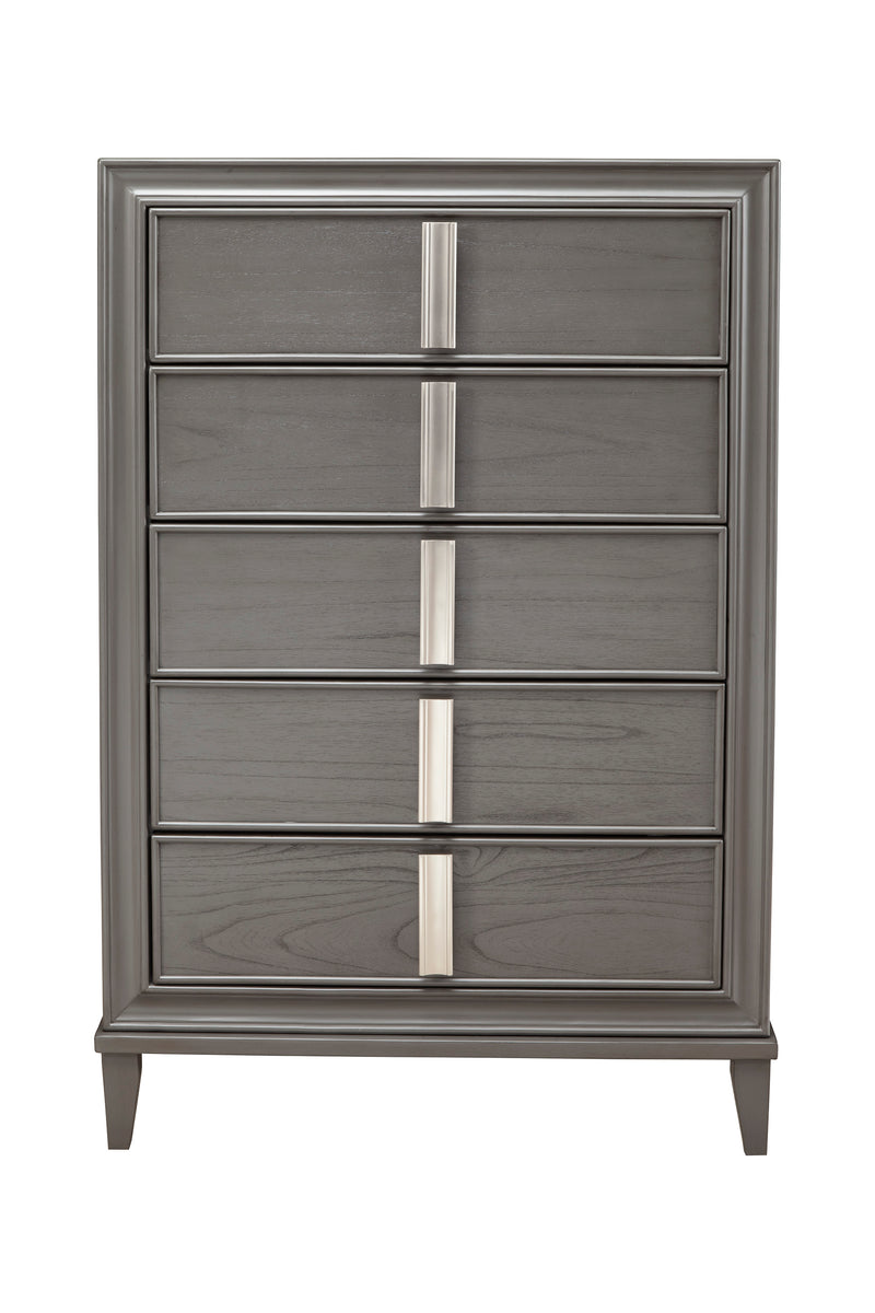 Ayala 5 Drawer Chest, Dark Grey