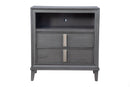 Ayala 2 Drawers & 1 Shelf Media Chest, Dark Grey Alpine
