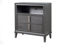 Ayala 2 Drawers & 1 Shelf Media Chest, Dark Grey Alpine
