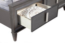Ayala Standard King Storage Footboard Platform Bed, Dark Grey Alpine