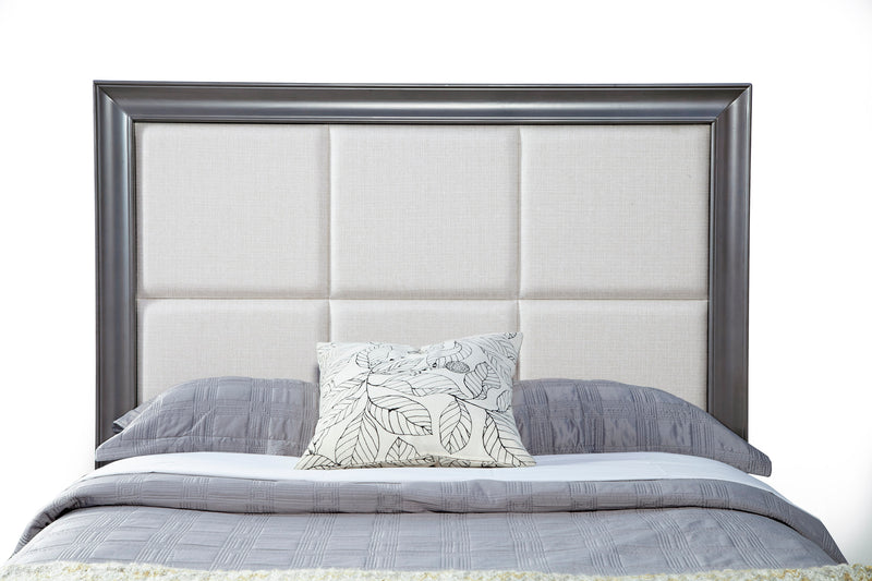 Ayala Queen Storage Footboard Platform Bed, Dark Grey