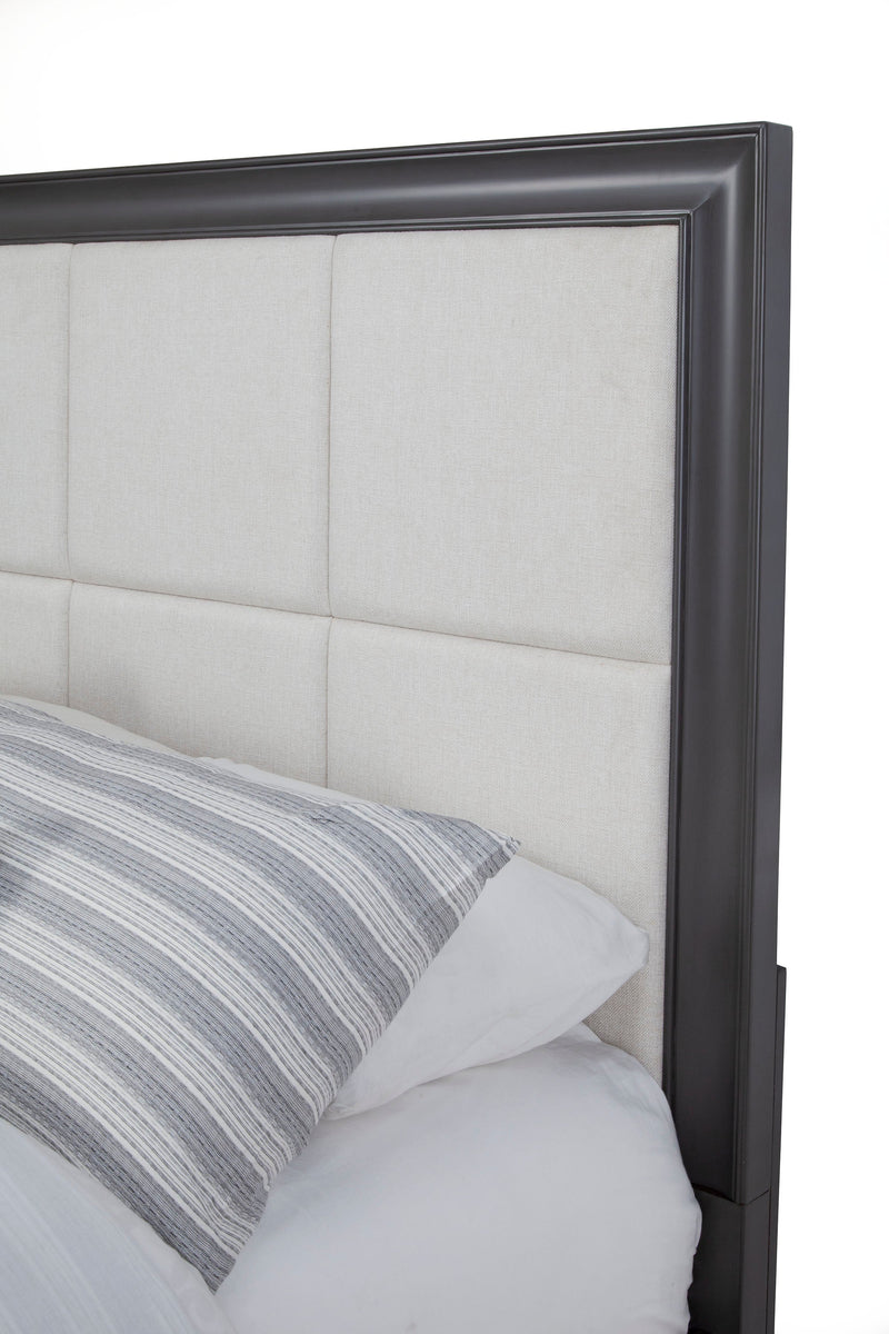 Ayala Queen Storage Footboard Platform Bed, Dark Grey Alpine