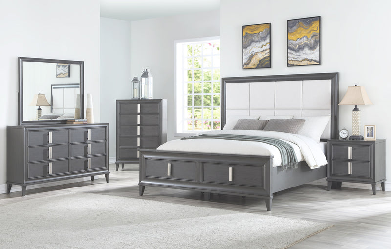 Ayala 6 Drawer Dresser, Dark Grey